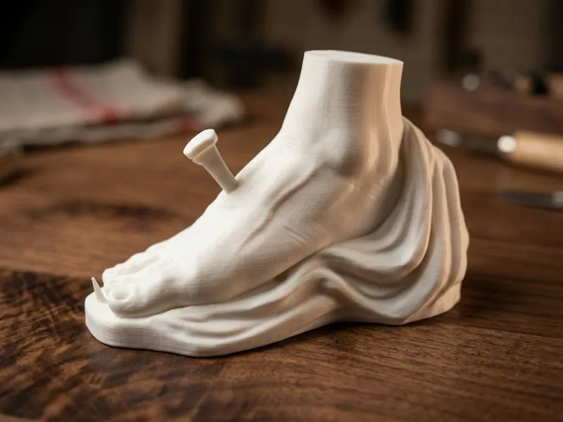Christ's Pierced Foot Sculpture