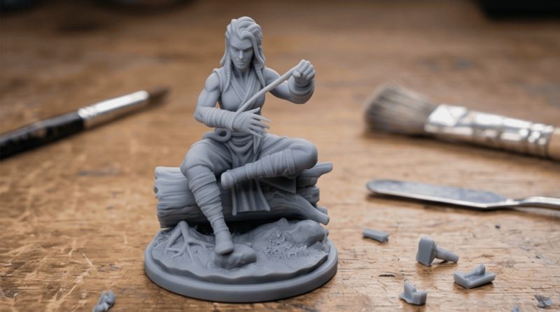 Meditative Striker - Human Monk Resting