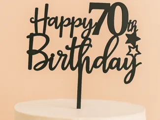 Happy 70th Birthday Cake Topper