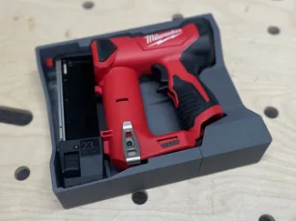 Gridfinity for Milwaukee 2540 M12 23ga pin nailer