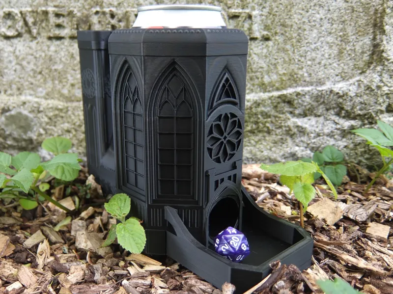 Gothic Cathedral Dice Tower & Can Holder