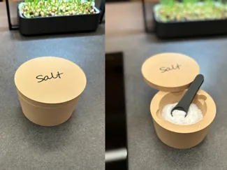 Salt & Sugar Cellar with Integrated Spoon