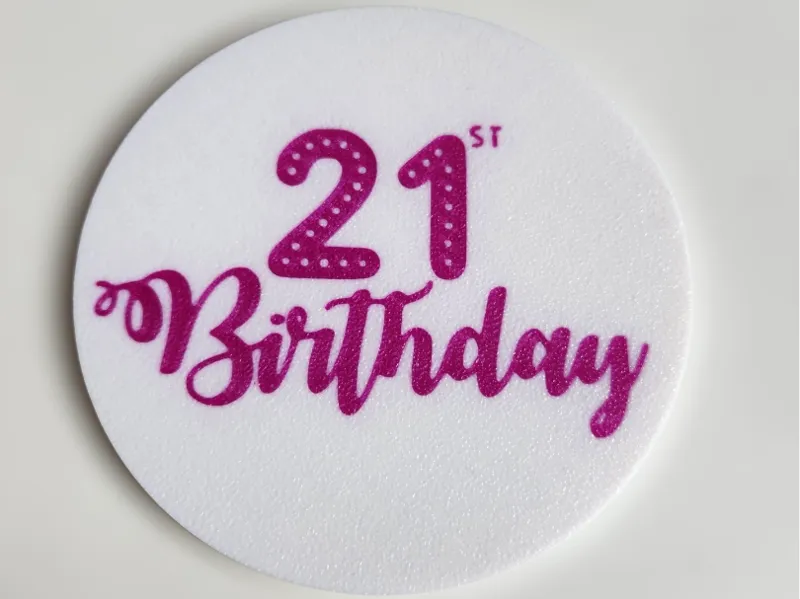 21st Birthday coaster