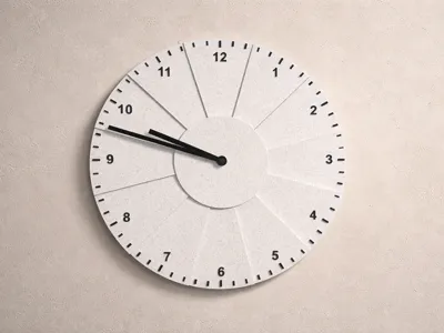 Modern Marble Wall Clock