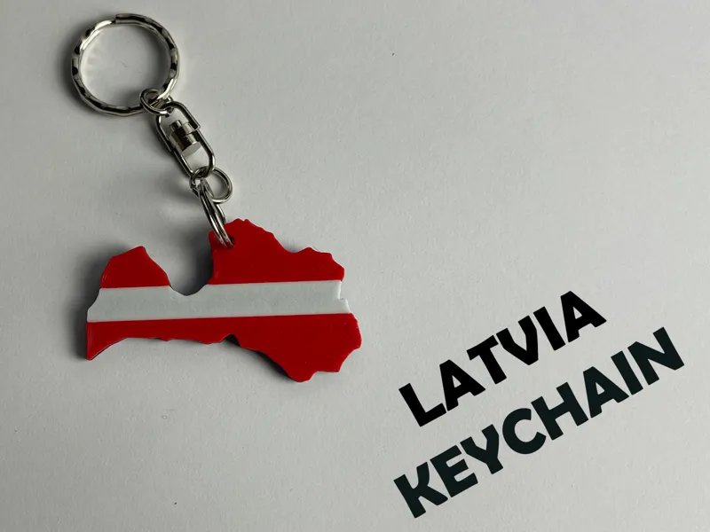 Latvia Keychain – Country Silhouette