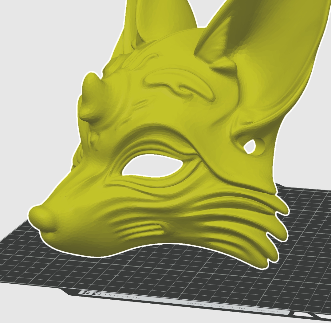 Miniatura 2 do modelo 3D 狐妖面具-女