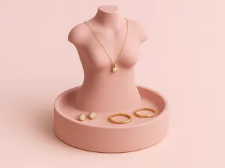 Sculpted Torso Jewelry Tray Modern