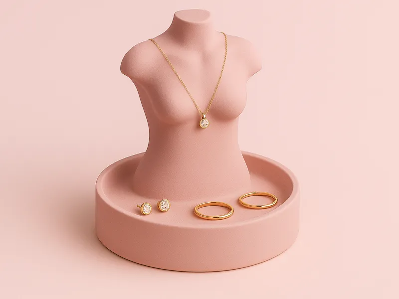 Sculpted Torso Jewelry Tray Modern