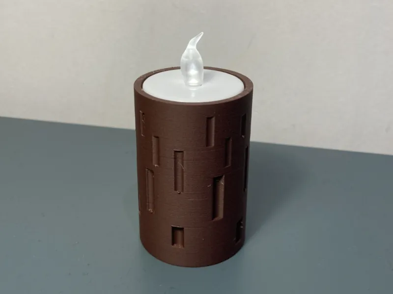 Wood Log, LED candle holder/stand