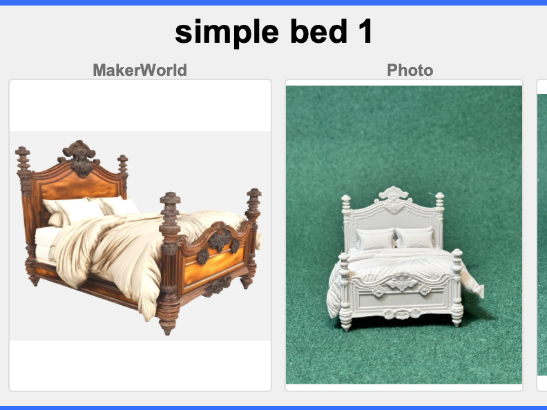 RPG • Dollhouse • Mini: Victorian Era simple bed 1