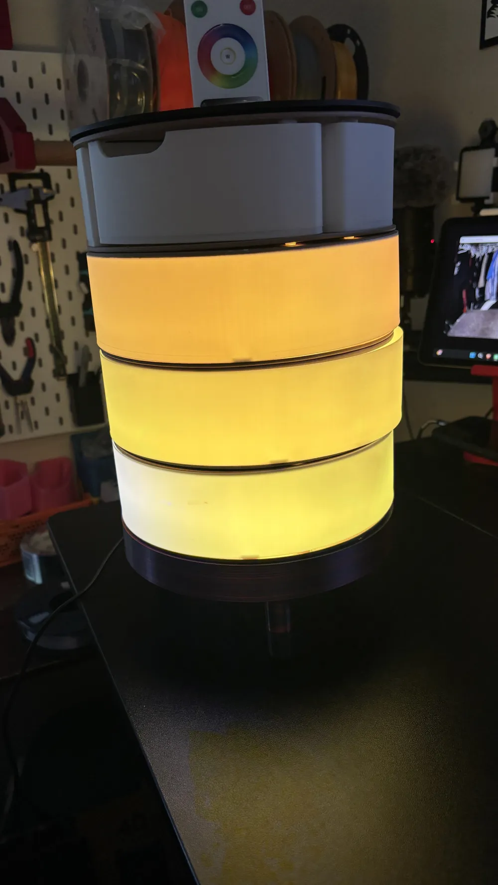 Modular Cardboard Spool LED Lamp - Free 3D Print Model - MakerWorld