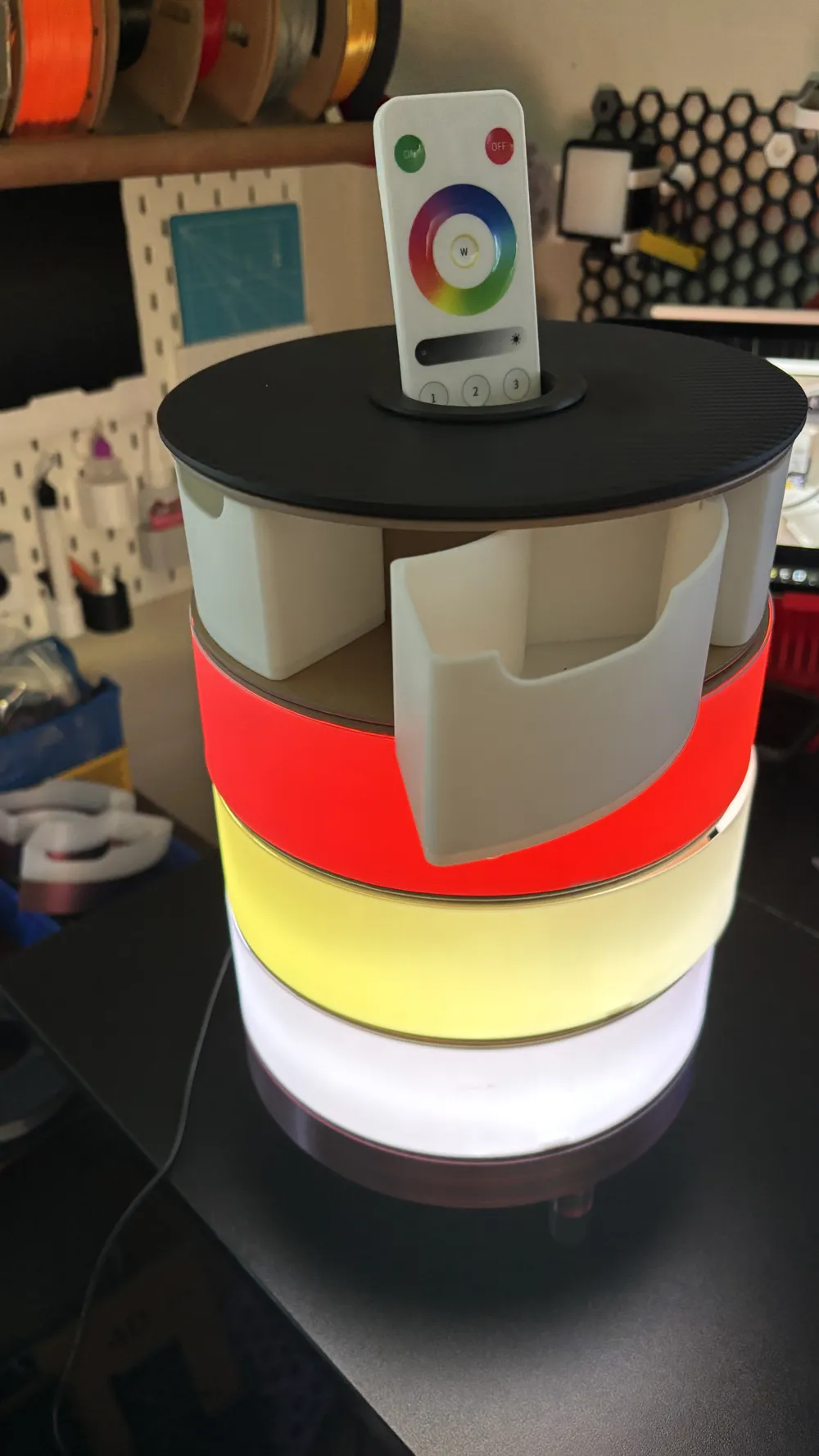 Modular Cardboard Spool LED Lamp - Free 3D Print Model - MakerWorld