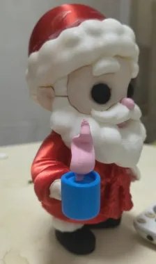 Figura decorativa: PAPA NOEL CON SU CHOCOLATE — vista de referencia 3