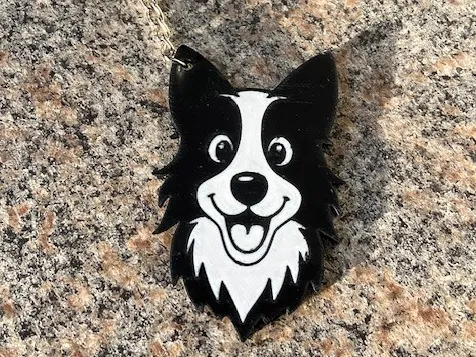 Boarder Collie Keychain
