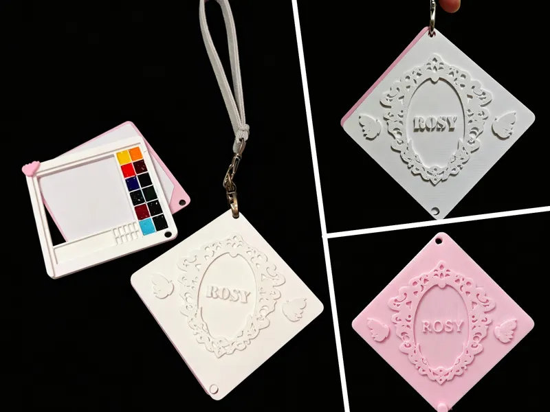 Mini Watercolor Box Pendant with Viewfinder
