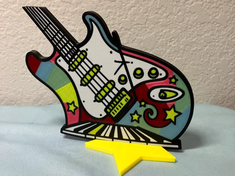 Muppets Roller Coaster Inspired Guitar Decor 