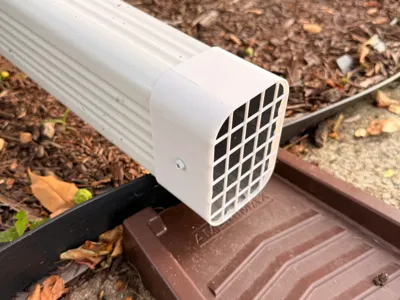 Gutter downspout rodent guard
