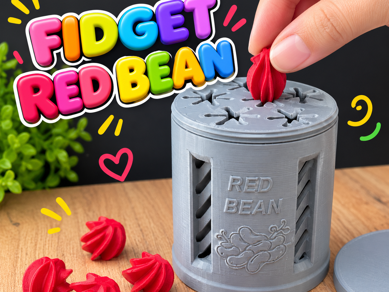 Fidget Toy Red Bean Bottle - 3D printed Other Toys & Games, in stock in India
