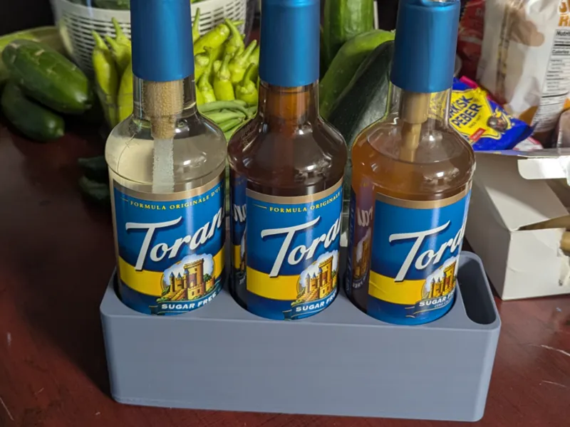 3 Bottle Coffee Syrup Holder (750ml Torani)