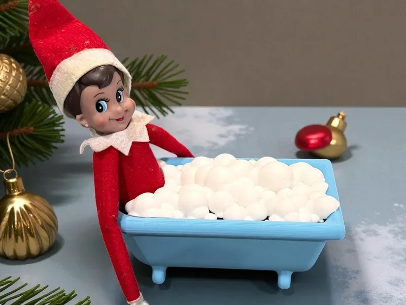 Elf Bubble bath - cute props for christmas
