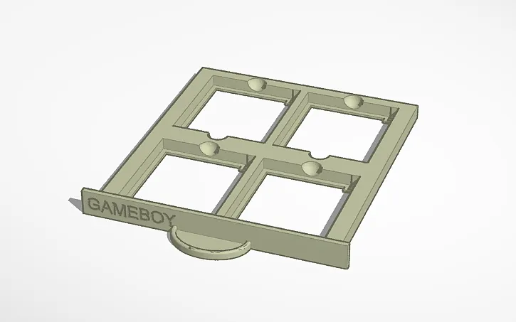 fixed gameboy tray for gameboy games with bumb