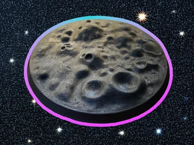 Lunar base for figurine 