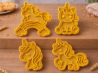 Cookie Cutter - Unicorn 4 Models + Handle