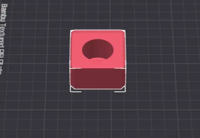 Gridfinity 1x1 box with 12mm radius hole