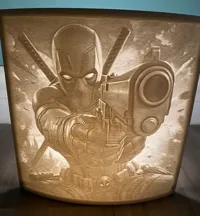 Lithophane Deadpool lumineux — photo 1
