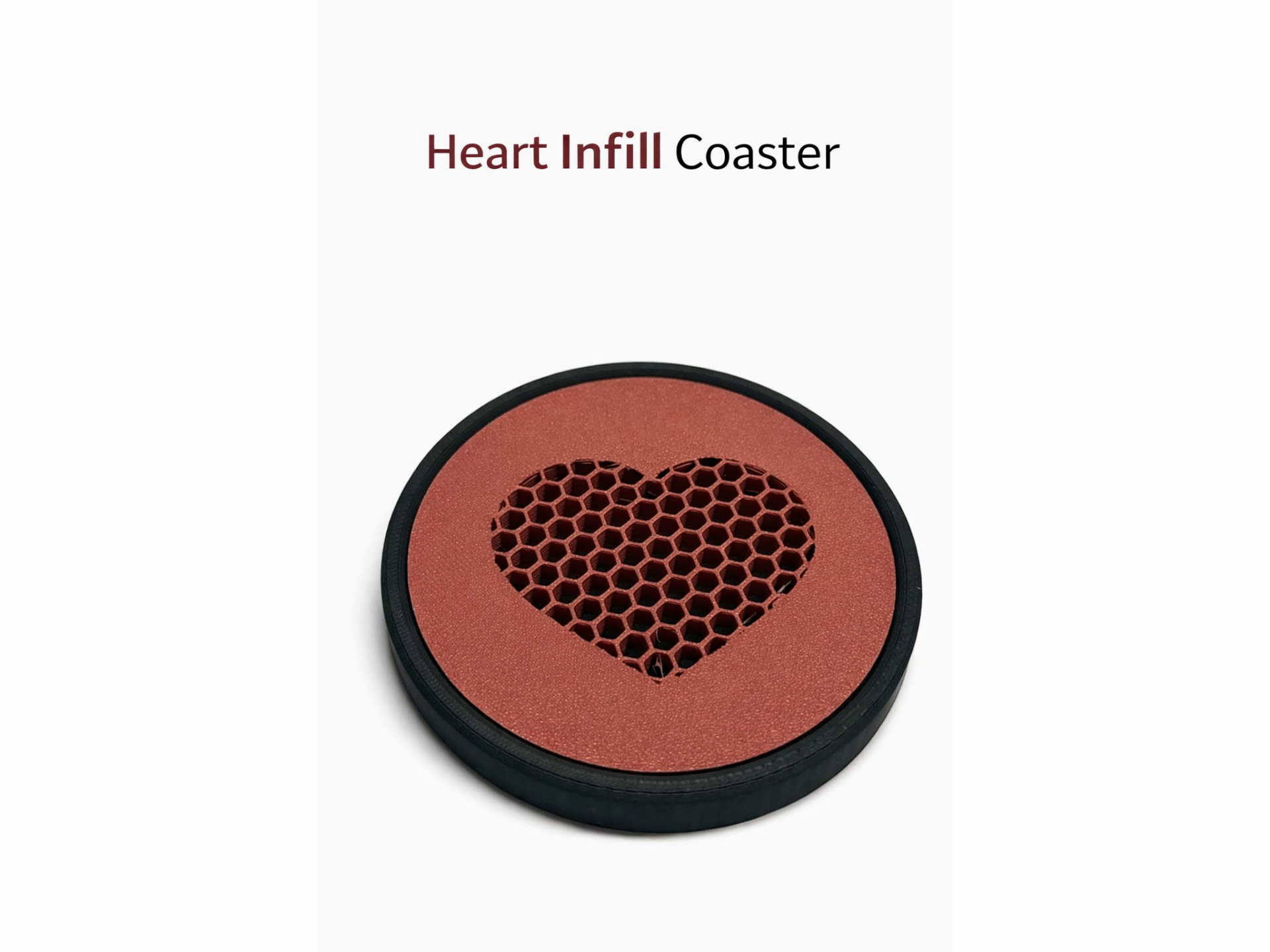 Heart shaped Infill Coaster