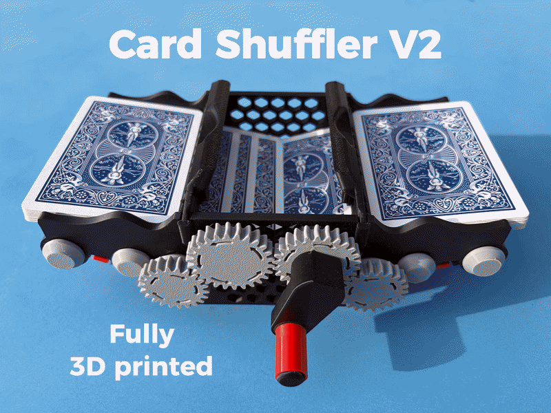 Card Shuffler V2 - No Screw, No Glue - Free 3D Print Model