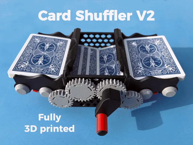 Card Shuffler V2 - No Screw, No Glue