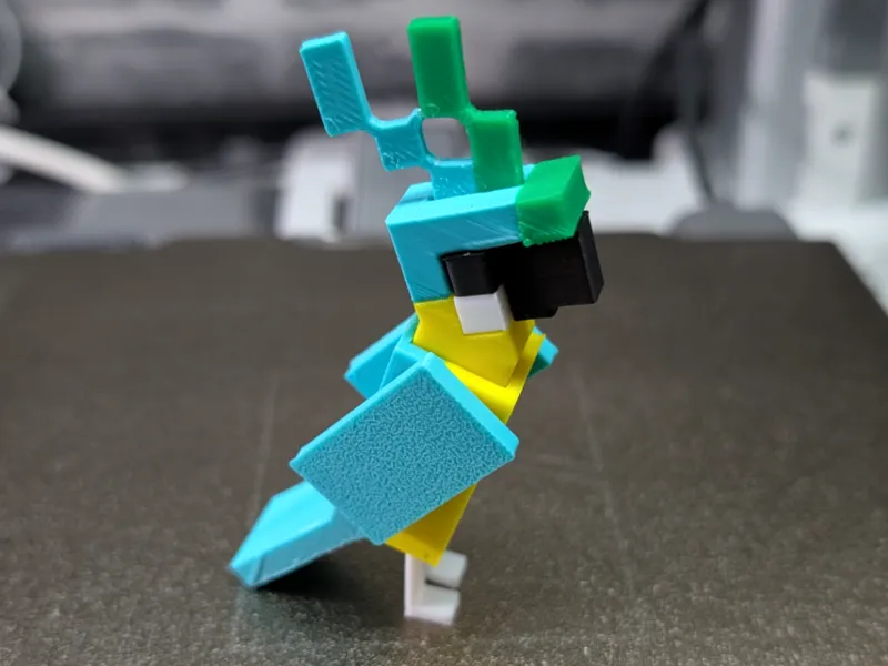 Cyan Minecraft Parrot