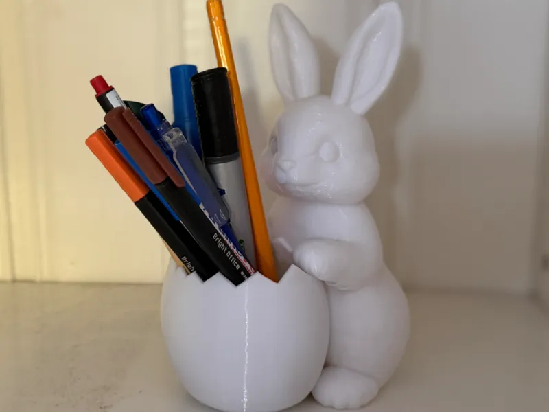 easter bunny desk organizer/mini planter