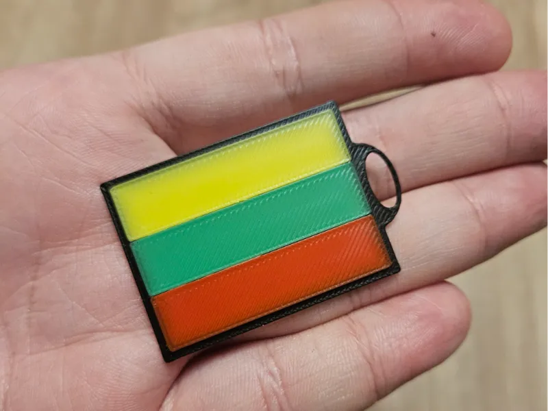 Lithuanian flag keychain