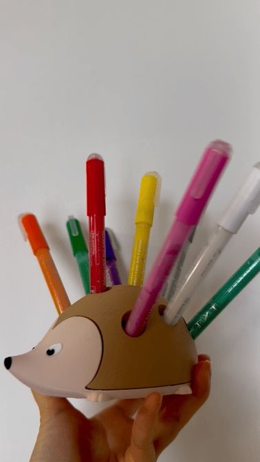 Adorable Hedgehog Pen Holder (No AMS needed, supports multi-color printing)