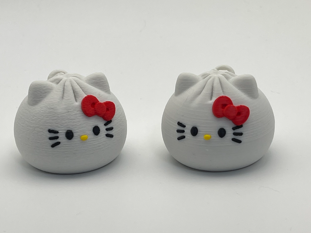 Hello Kitty 凯蒂猫可爱的小笼包钥匙扣挂件 AMS多色打印