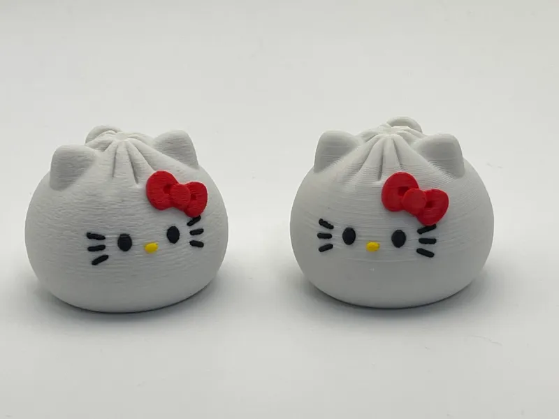 Hello Kitty 凯蒂猫可爱的小笼包钥匙扣挂件 AMS多色打印