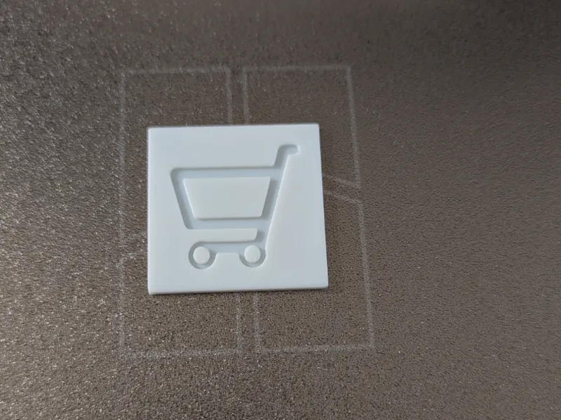 Shopping Cart Icon Square Token