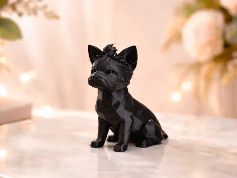 Low Poly Yorkie – Elegant Edition