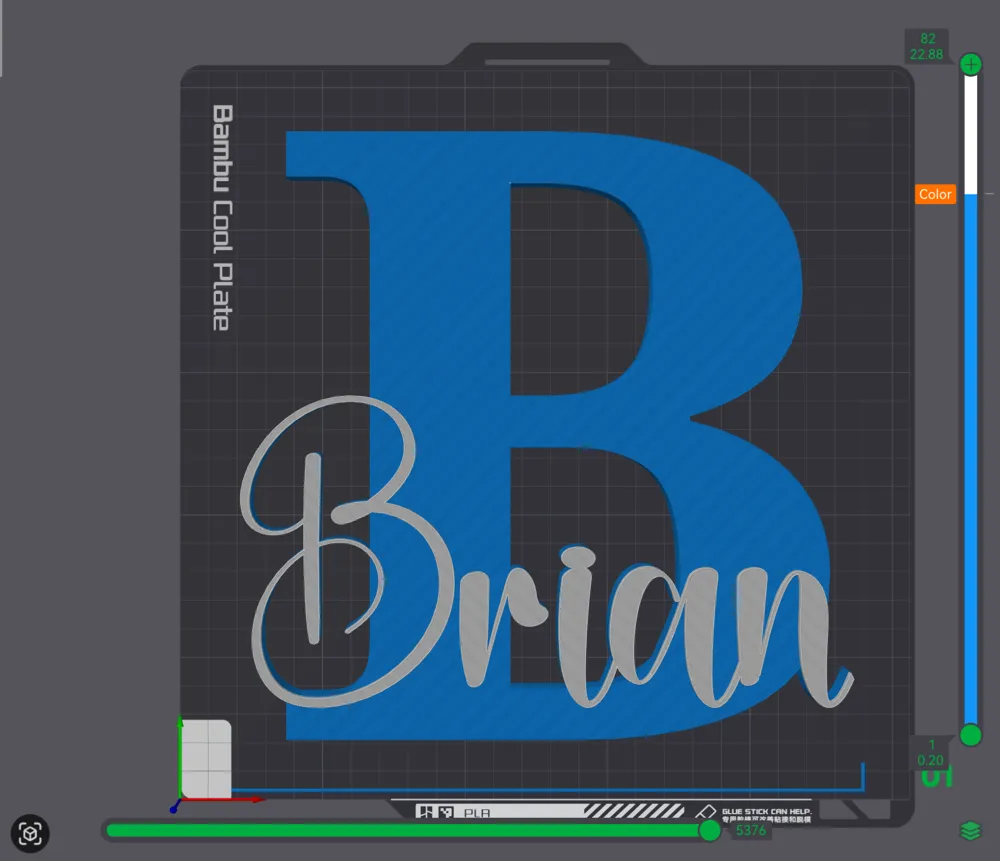 BRIAN name sign ornament nameplate initial by MeeToo3333 MakerWorld ...
