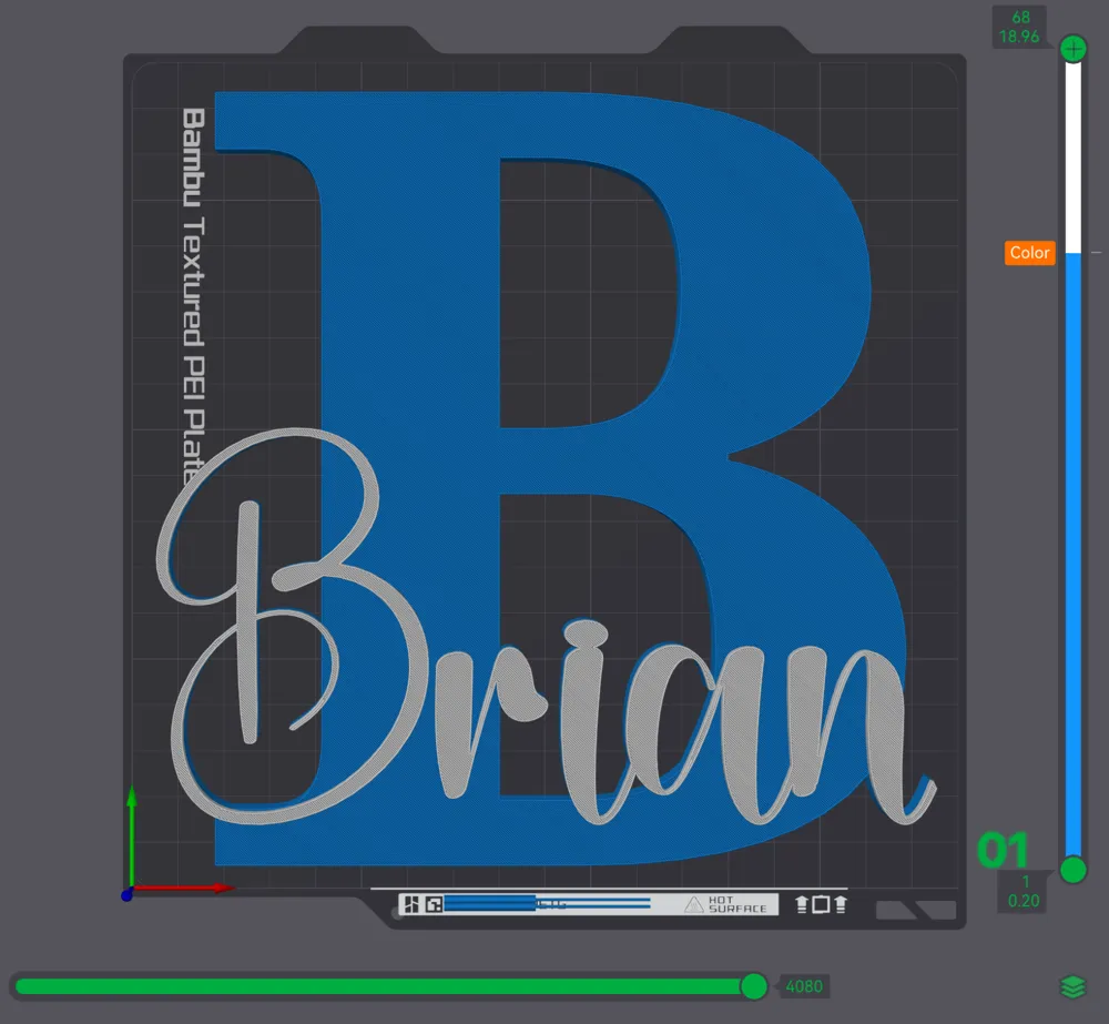 BRIAN name sign ornament nameplate initial by MeeToo3333 MakerWorld ...