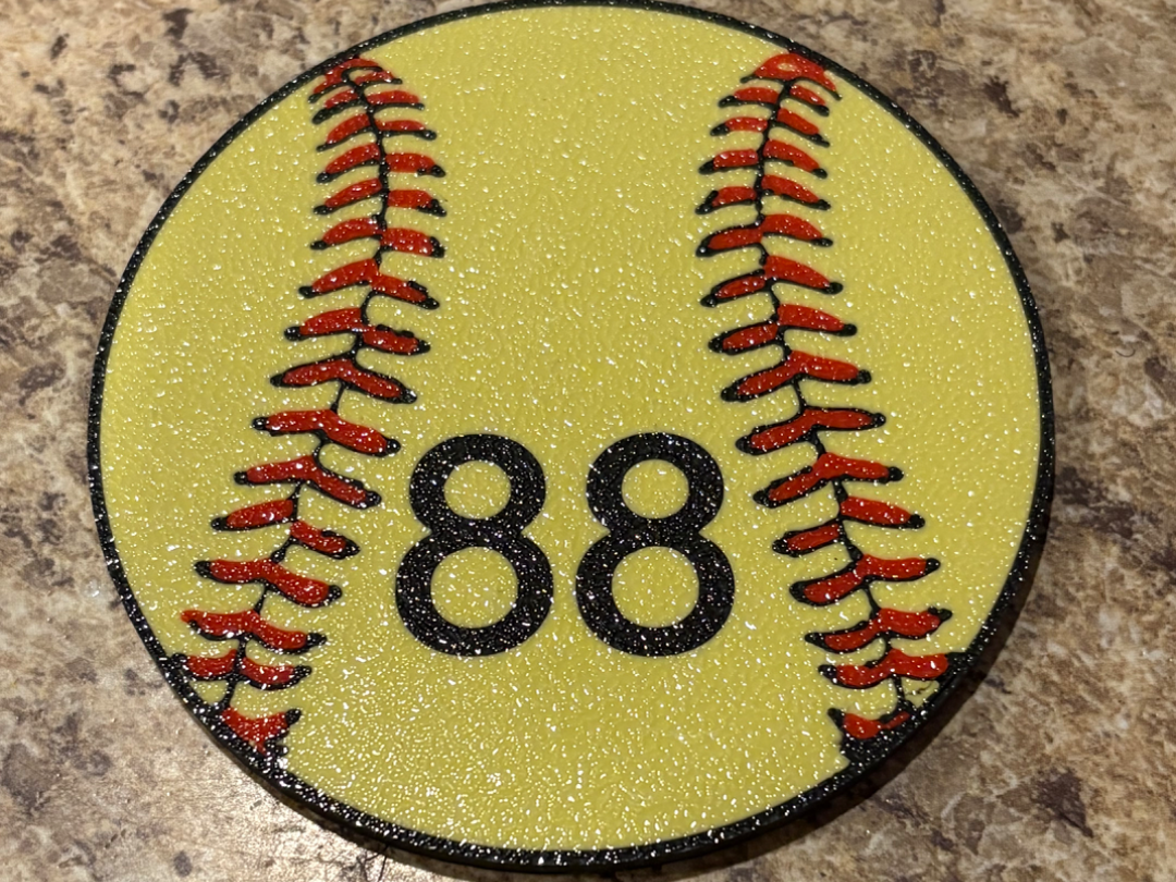 Bogg Bag Softball or Baseball Charm-Custom # V2