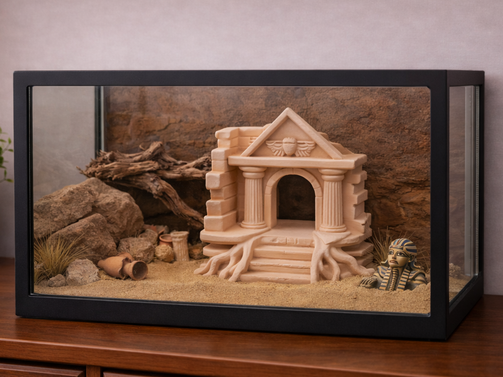 Ancient Rootbound Egyptian Temple Reptile Hide