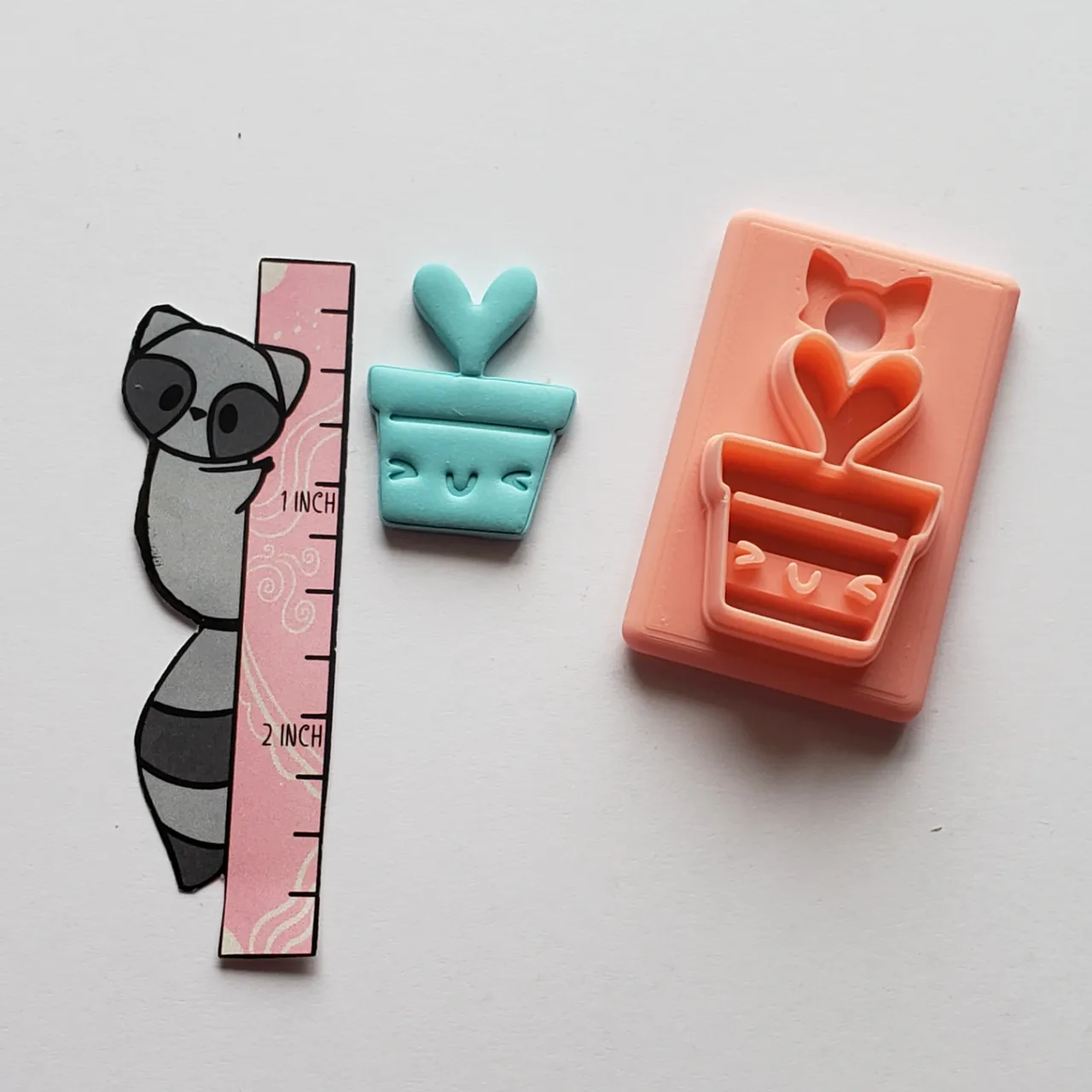 Cute Potted Plant Polymer Clay Earring Cutter view 4