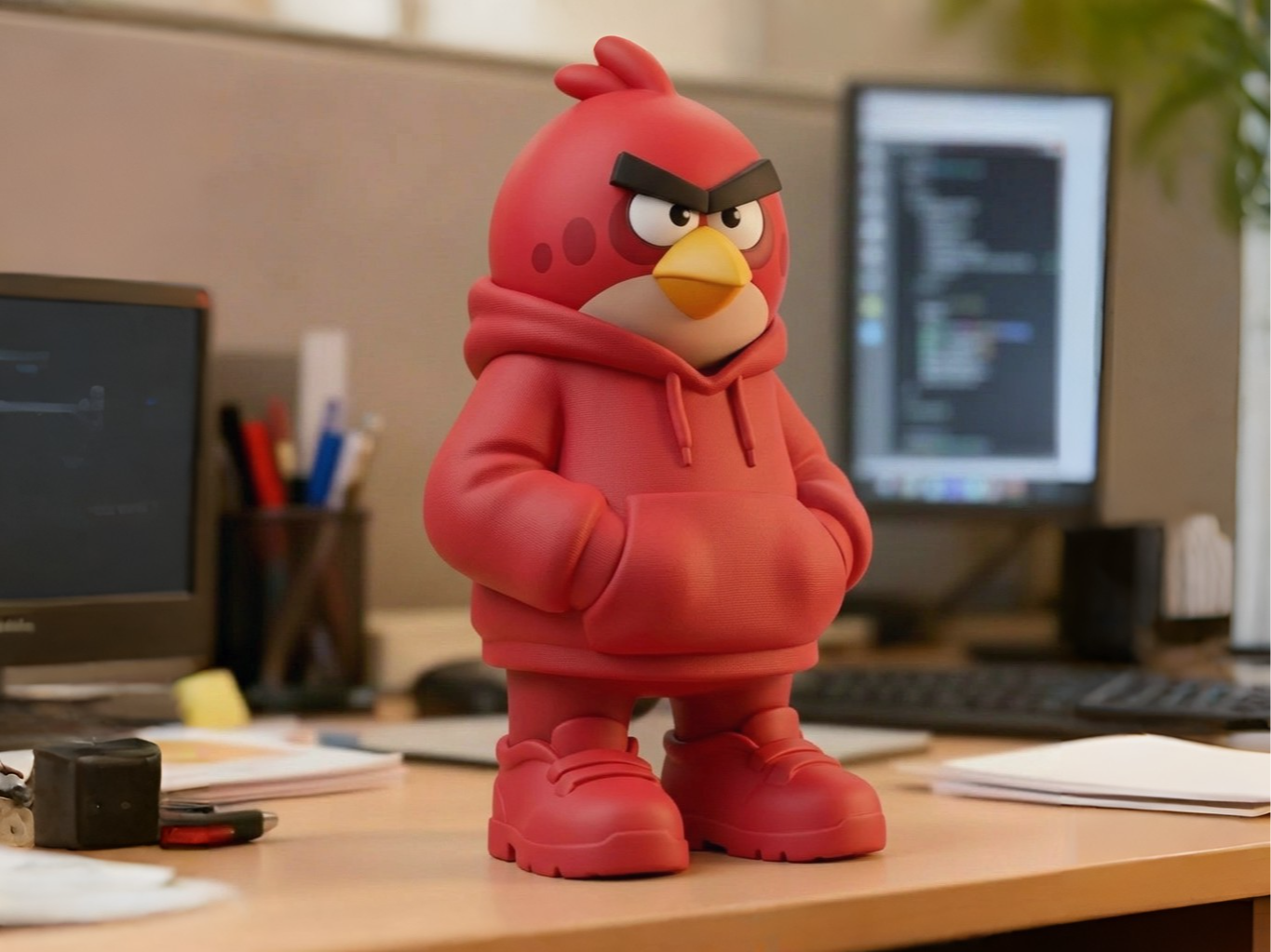 Angry Bird Red Hoodie Figure