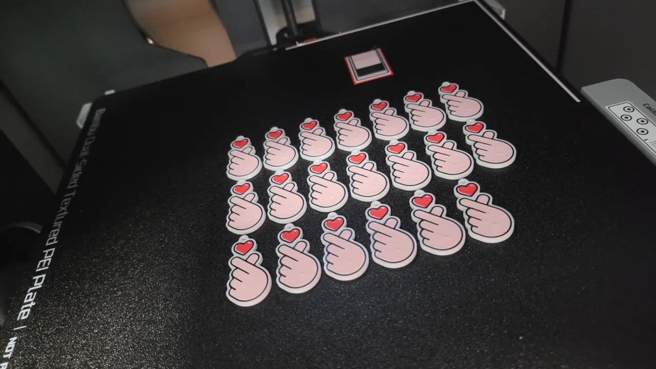 Korean Heart Earrings view 2