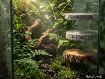 3D Terrarium Decoration: Tree Stump Slice Magnets