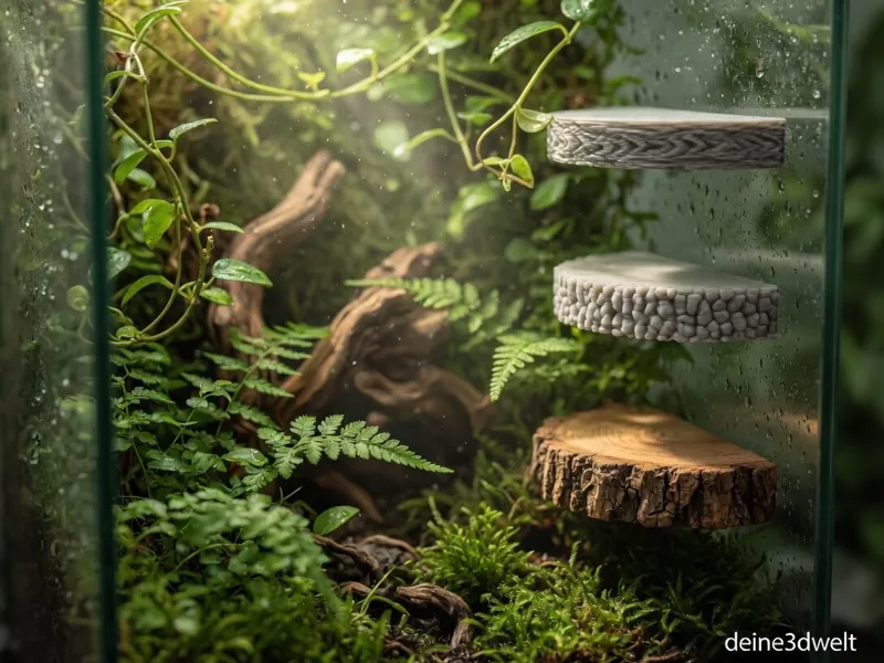 3D Terrarium-Deko: Baumstumpf-Scheiben magnete
