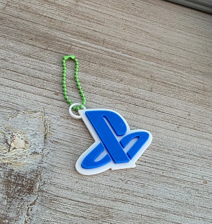 Ps1 Icon Keychain Playstation Logo Keychain - Free 3D Print Model - MakerWorld